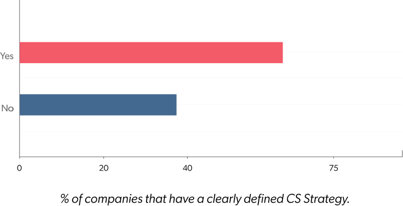 % of companies that have a clearly defined CS Strategy.