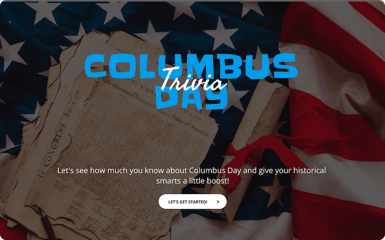 Columbus Day Trivia Template