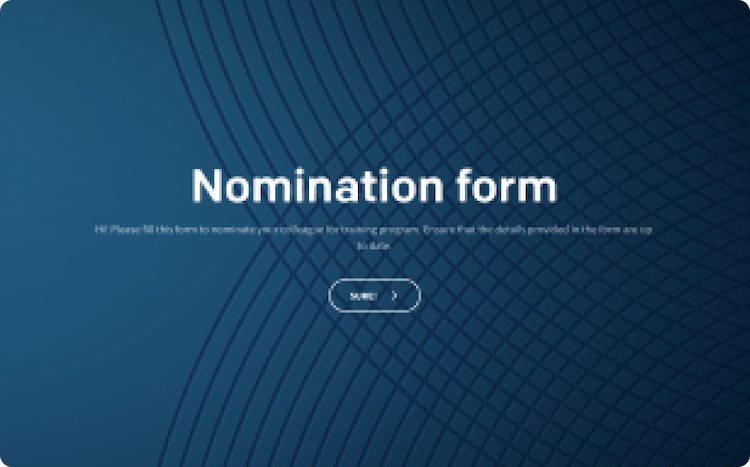Employee Nomination Form Template