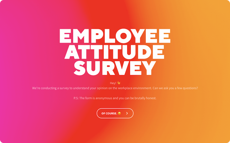 Employee Attitude Survey Template