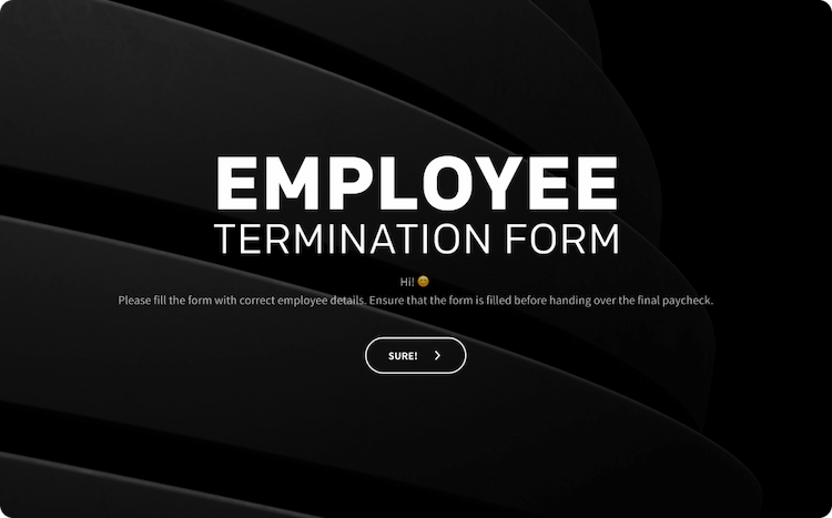 Employee Termination Form Template