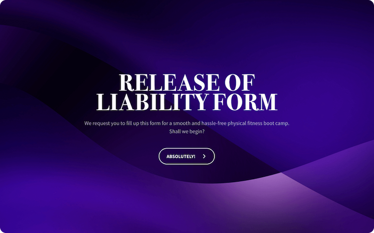 Release Of Liability Form Template