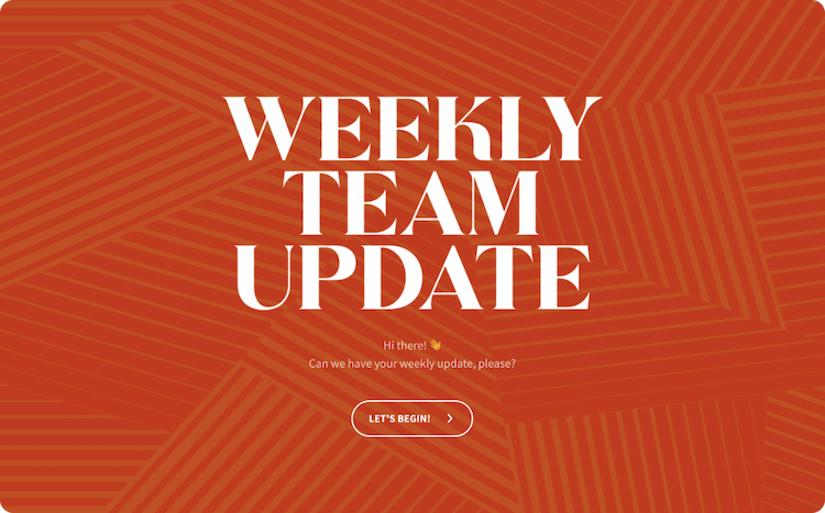Weekly Team Update Template