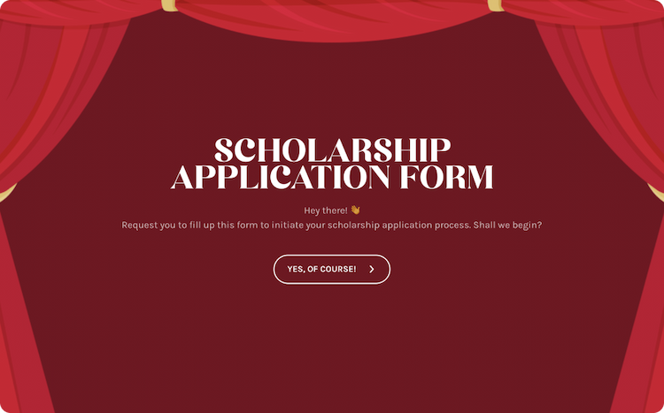 Scholarship Application Form Template
