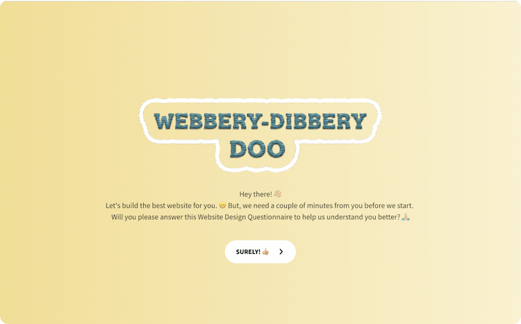 Website Design Questionnaire Template
