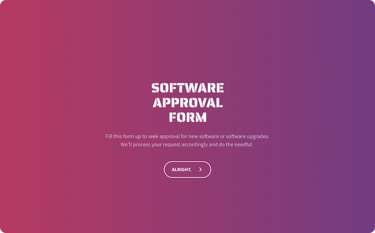 Software Approval Form Template