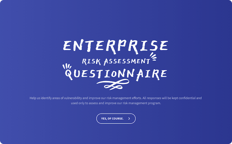 Enterprise Risk Assessment Questionnaire Template