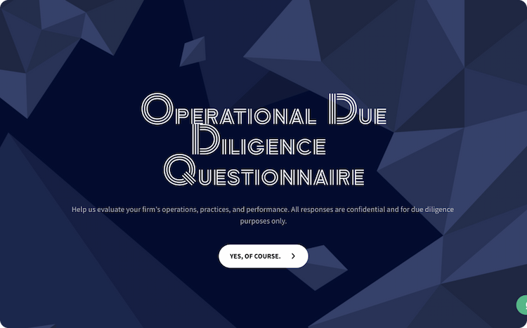 Operational Due Diligence Questionnaire Template