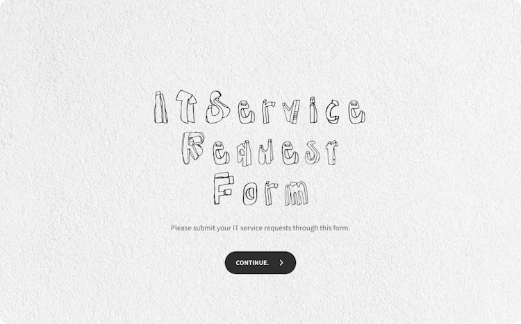 IT Service Request Form Template