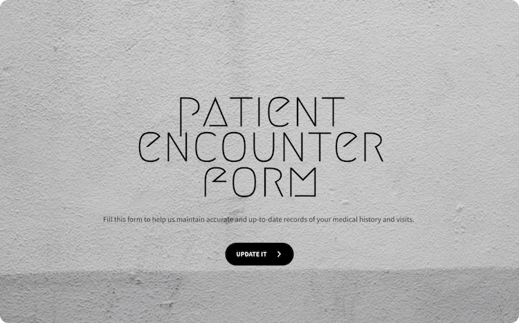 Patient Encounter Form Template