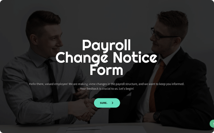Payroll Change Notice Form Template