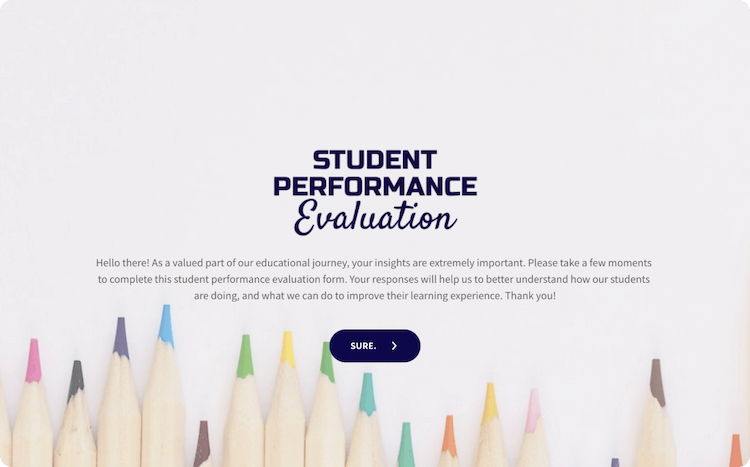 Student Performance Evaluation Template