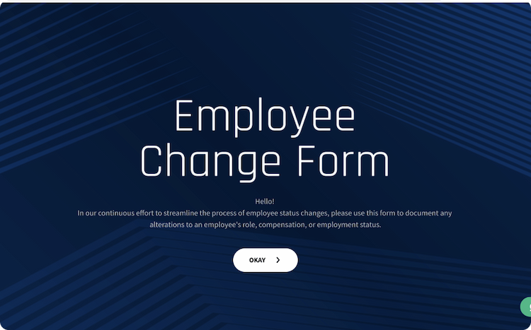 Employee Status Change Form Template