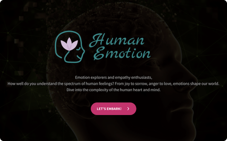 Human Emotion Quiz Template