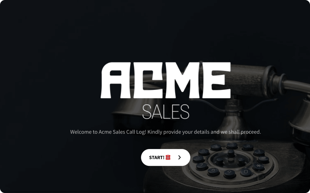 Sales Call Log Form Template