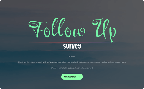 Follow Up Survey Template follow up survey template