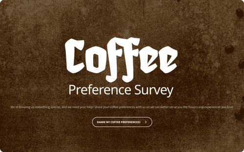 Coffee Preference Survey Template Coffee Preference Survey Template