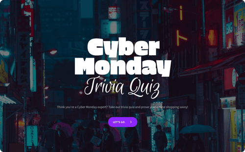 Cyber Monday Trivia Quiz Cyber Monday Trivia Quiz