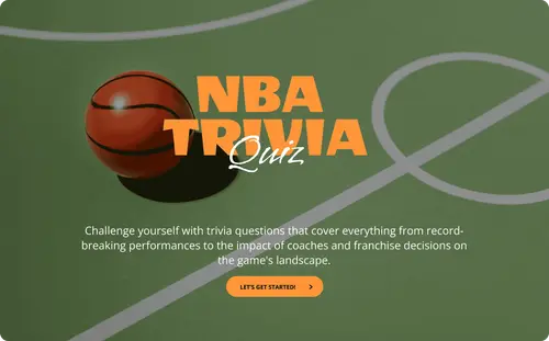 NBA Trivia Quiz Template NBA Trivia Quiz Template