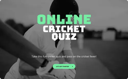 Online Cricket Quiz Template Online Cricket Quiz Template
