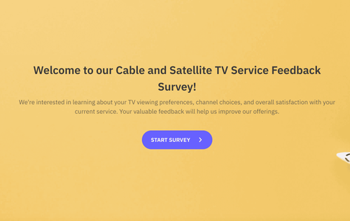 Cable Satellite Survey Template Cable Satellite Survey Template