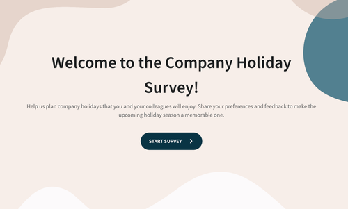 Company Holiday Survey Template Company Holiday Survey Template