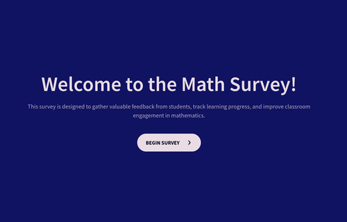 Math Survey Template Math Survey Template
