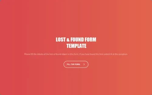 Lost and Found Form Template Lost and Found Form Template