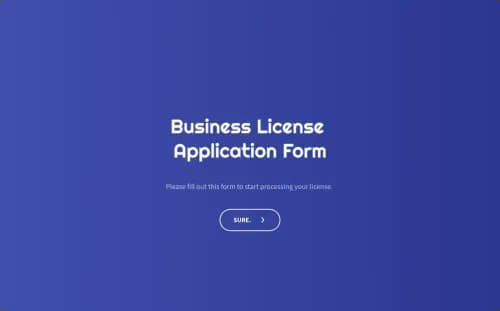 Business License Application Form Template Business License Application Form Template