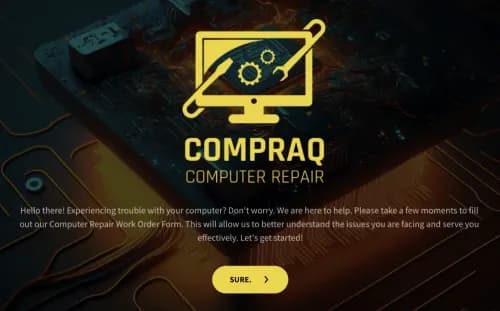 Computer Repair Work Order Form Template Computer Repair Work Order Form Template