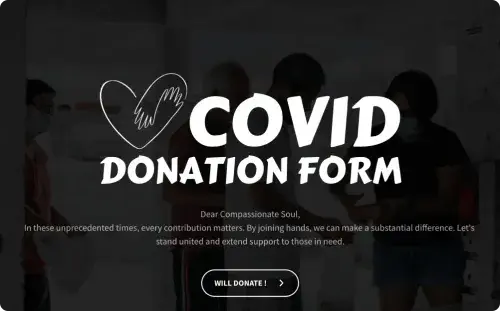 COVID Donation Form Template COVID Donation Form Template