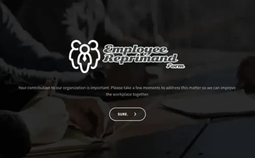 Employee Reprimand Form Template Employee Reprimand Form Template
