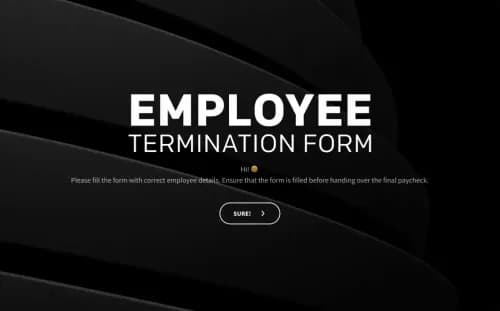 Employee Termination Form Template Employee Termination Form Template