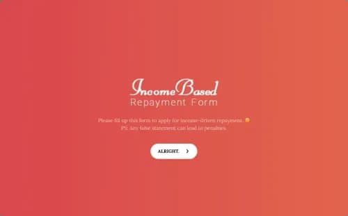 Income Based Repayment Form Template Income Based Repayment Form Template