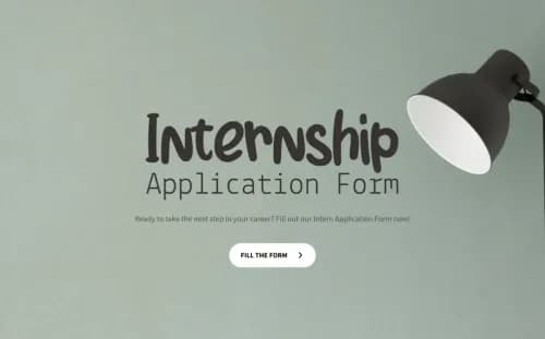 Intern Application Form Template Intern Application Form Template