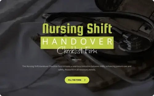 Nursing Shift Handover Checklist Template Nursing Shift Handover Checklist Template
