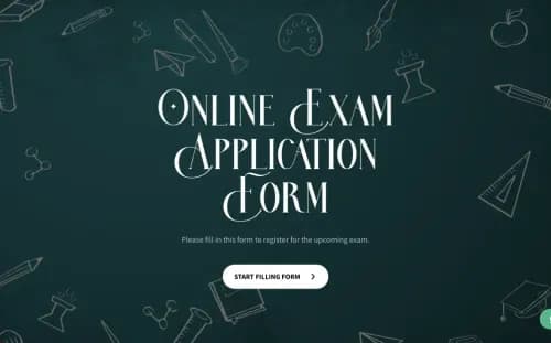 Online Exam Application Form Template Online Exam Application Form Template