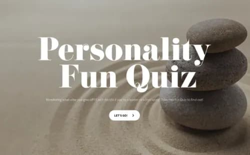Personality Quiz Template Personality Quiz Template