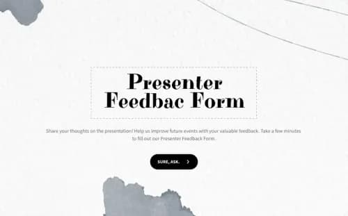 Presenter Feedback Survey Template Presenter Feedback Survey Template