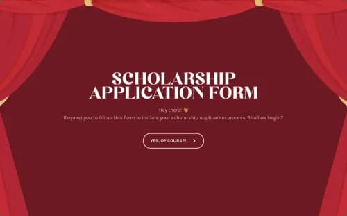 Scholarship Application Form Template Scholarship Application Form Template