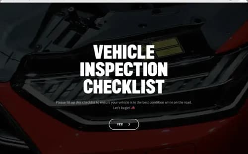Vehicle Inspection Checklist Template Vehicle Inspection Checklist Template