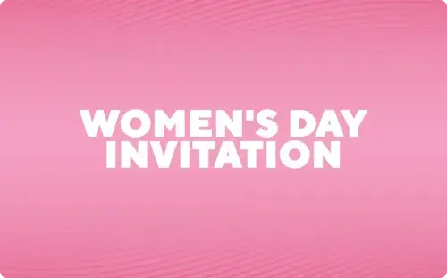 Women's Day Invitation Template Women's Day Invitation Template