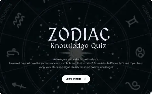 Zodiac Quiz Template Zodiac Quiz Template